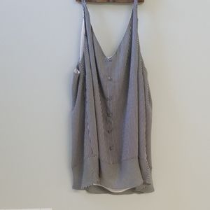 LOFT Black & White Stripped Cami